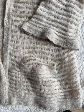 Garnet Hill Baby Alpaca Drop Stitch Cardigan Delicate Cottagecore Balletcore